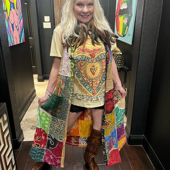 Kantha patchwork vest - Picture 2 of 3